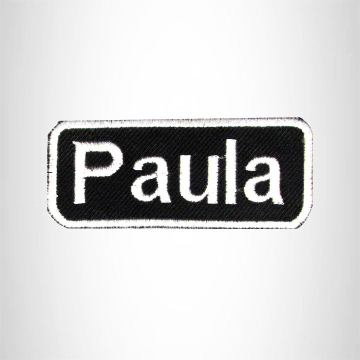 Paula Iron on Name Tag Patch for Biker Jacket and Vest NB136
