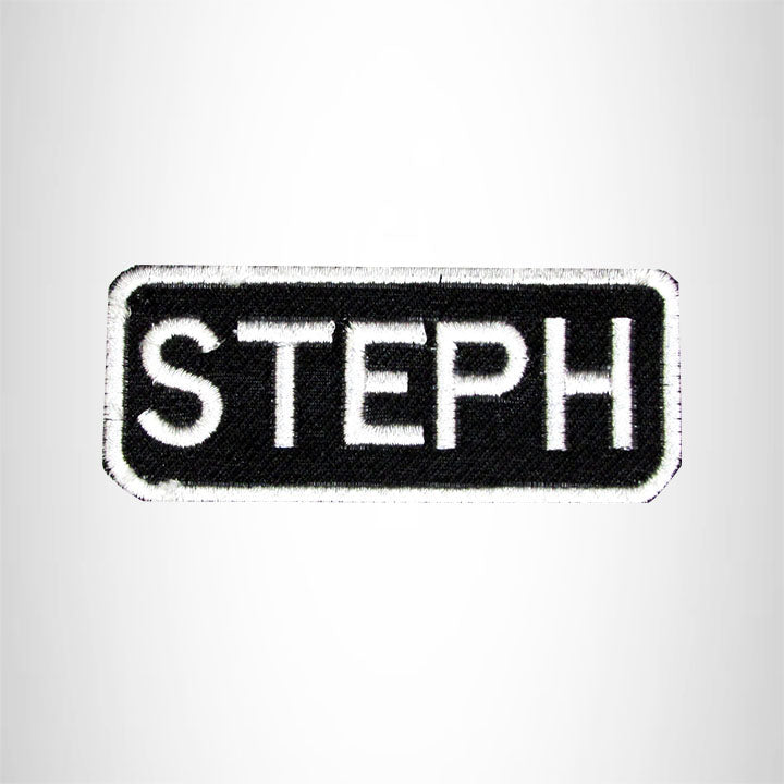 Steph Iron on Name Tag Patch for Motorcycle Biker Jacket and Vest NB140