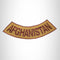AFGHANISTAN Brown Gold Bottom Rocker Iron on Patch for Vest