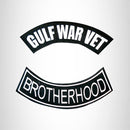 GULF WAR VET BROTHERHOOD 2 Patches Set Sew on for Vest Jacket