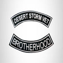 DESERT STORM VET BROTHERHOOD 2 Patches Set Sew on for Vest Jacket