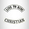 LIVE TO RIDE CHRISTIAN Rocker 2 Patches Set Sew on for Vest Jacket
