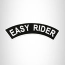 EASY RIDER White on Black Top Rocker Patch for Biker Vest Jacket TR316