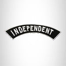 INDEPENDENT White on Black Border Top Rocker Patch for Biker Vest Jacket TR322