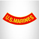 U.S.MARINES Yellow on Red with Boarder Bottom Rocker Patch for Vest