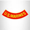 U.S.MARINES Yellow on Red with Boarder Bottom Rocker Patch for Vest