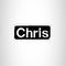 Chris Iron on Name Tag Patch for Motorcycle Biker Jacket and Vest NB146