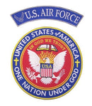 US Air Force Patch Rocker & Center Patch One Nation Under God In God we trust-STURGIS MIDWEST INC.