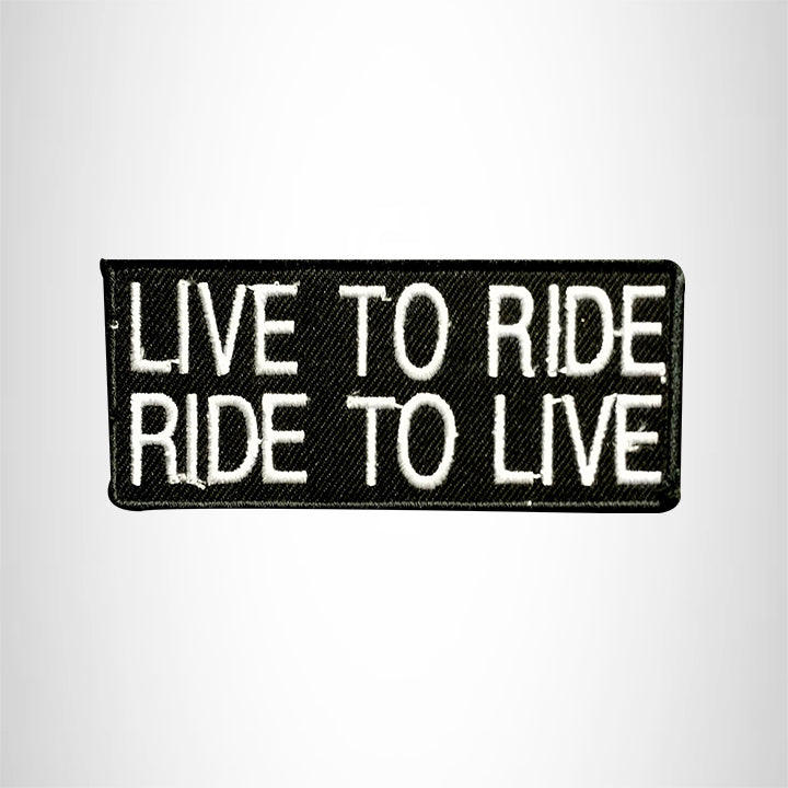 Live to Ride Ride to Live Small Patch Iron on for Vest Jacket SB524