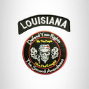 LOUISIANA Defend Your Rights the 2nd Amendment 2 Patches Set for Vest Jacket