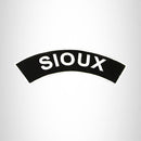 SIOUX White on Black Top Rocker Patch for Biker Vest Jacket TR327