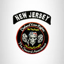 NEW JERSEY Defend Your Rights the 2nd Amendment 2 Patches Set for Vest Jacket