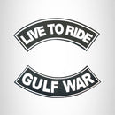LIVE TO RIDE GULF WAR Rocker 2 Patches Set Sew on for Vest Jacket