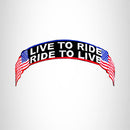 Live to Ride Ride to Live Top Rocker Patch for Biker Vest Jacket TR338