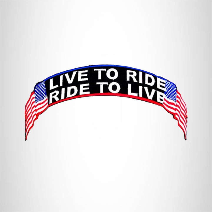 Live to Ride Ride to Live Top Rocker Patch for Biker Vest Jacket TR338