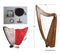 22 strings Lever harp Rose Wood Celtic Design New with Padded Gig Bag