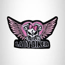 Lady Biker Winged Skull Small Patch Iron on for Vest Jacket SB537