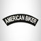 AMERICAN BIKER White on Black Top Rocker Patch for Biker Vest Jacket TR342