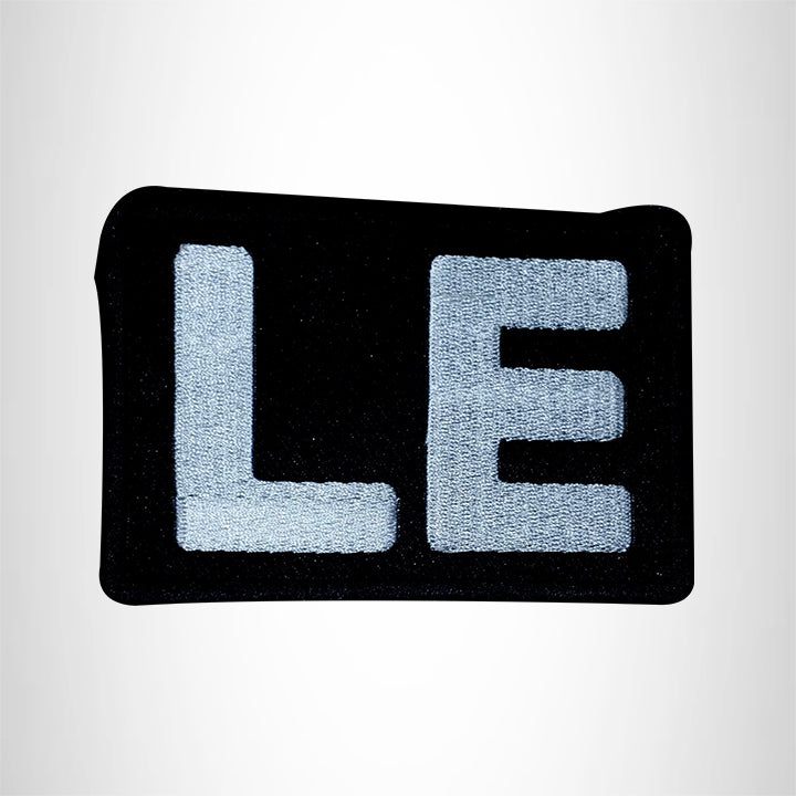 LE White on Black Small Patch for Vest Jacket SB548