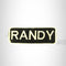 Randy White on Black Iron on Name Tag Patch for Biker Vest NB247