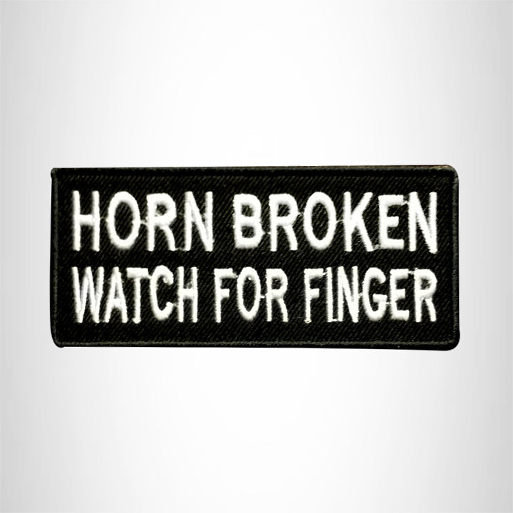 Horn Broken Watch for Finger Small Patch Iron on for Vest Jacket SB514