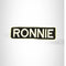 RONNIE White on Black Iron on Name Tag Patch for Biker Vest NB251