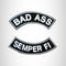 BAD ASS SEMPER FI Rocker 2 Patches Set Sew on for Vest Jacket