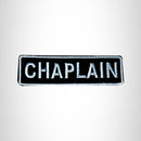 CHAPLAIN White on Black Small Patch for Vest Jacket SB555