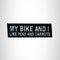 MY BIKE AND I Small Patch Iron on for Vest Jacket SB557