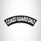Coast Guard Dad White on Black Top Rocker Iron on Patch for Motorcycle Biker Vest TR369