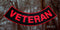VETERAN Red on Black with Boarder patches for Vest jacket-STURGIS MIDWEST INC.