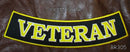 U.S. VETERAN Black Gold & White 10" Rocker Patch-STURGIS MIDWEST INC.