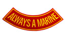 ALWAYS A MARINE Yellow with Boarder Bottom Rocker Patch for Vest BR429