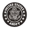 US Army Back Patch Large 10" size Black & White For Motorcycle Vest Or Jacket-STURGIS MIDWEST INC.