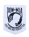 RARE POW PATCH WHITE WITH BLACK ON POW MIA YOU ARE NOT FORGOTTON LARGE BACK-STURGIS MIDWEST INC.