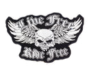 LIVE FREE RIDE FREE SKULL PATCH WINGS FOR BIKER MOTORCYCLE JACKET VEST LARGE NEW-STURGIS MIDWEST INC.