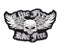 Live Free Ride Free Back Patch for Vest Jacket Winged Skull Black and White New-STURGIS MIDWEST INC.