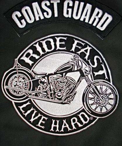 Coast Guard Patch Rocker Ride Fast Live Hard Patches Large for Jacket Vest Biker-STURGIS MIDWEST INC.
