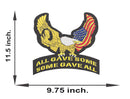 All Gave Some gave all Eagle Patch Large Pow Back patch for vest jacket-STURGIS MIDWEST INC.