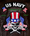 U.S. Navy Skull & Flags Patch Patches Embroidered Custom Patches Biker Patches-STURGIS MIDWEST INC.