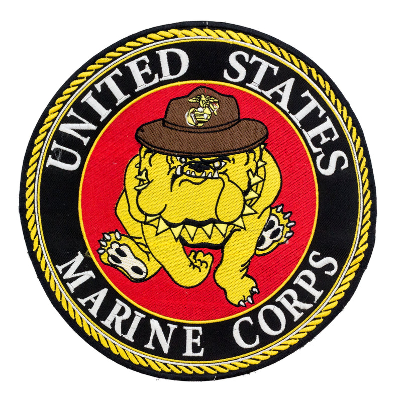 UNITED STATES MARINE CORPS Bull Dog in hat Patch for Vest Jacket-STURGIS MIDWEST INC.