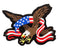 SCREAMING EAGLE with Flag Banner Patch for Vest Jacket-STURGIS MIDWEST INC.
