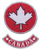 Maple Leaf Center Patch Circle with Canada BR Red w/ White 10"-STURGIS MIDWEST INC.