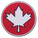 CANADA Flag in Round Red and White Center Iron on Patch for Biker Vest CP192-STURGIS MIDWEST INC.