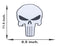 Alien Skull Black on white Center Iron on Patch for Biker Vest CP196-STURGIS MIDWEST INC.
