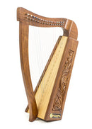 27 Inch Tall Celtic Irish Knee Harp 17 Strings Solid Wood Free Bag Strings Key-STURGIS MIDWEST INC.