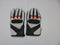 Leather Motorcycle Gloves with Armour Guard on Knuckles White Black Orange-STURGIS MIDWEST INC.