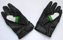 Leather Motorcycle Gloves with Armour Guard on Knuckles White Black Green XL-STURGIS MIDWEST INC.