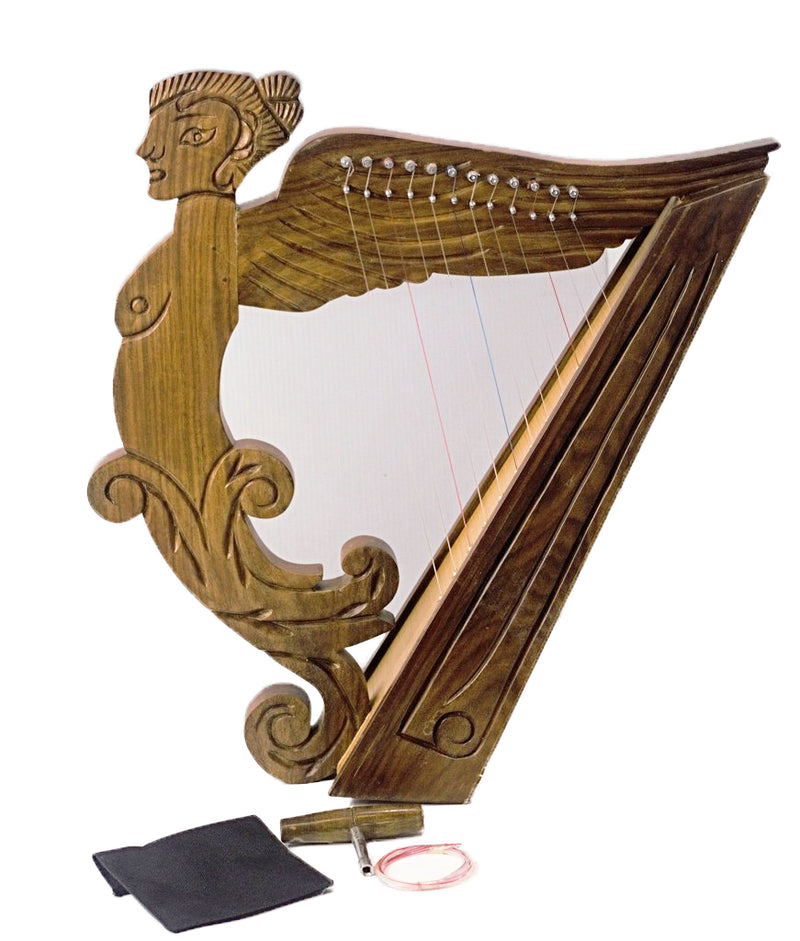 12 string Angel Shape Harp rose wood 21 inches Tall New-STURGIS MIDWEST INC.