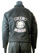 MOTORCYCLE WEATHER JACKET ORANGE ON BLACK LIVE TO RIDE CHEST SIZES 56-STURGIS MIDWEST INC.